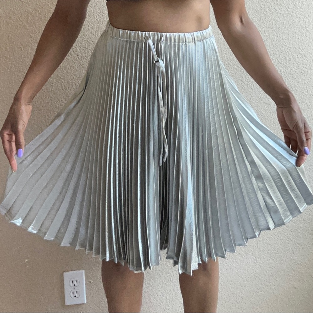 Silver Pleated Skirt -Perfect for Renaissance Tour
